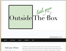 Tablet Screenshot of outsidethelittlegreenbox.com